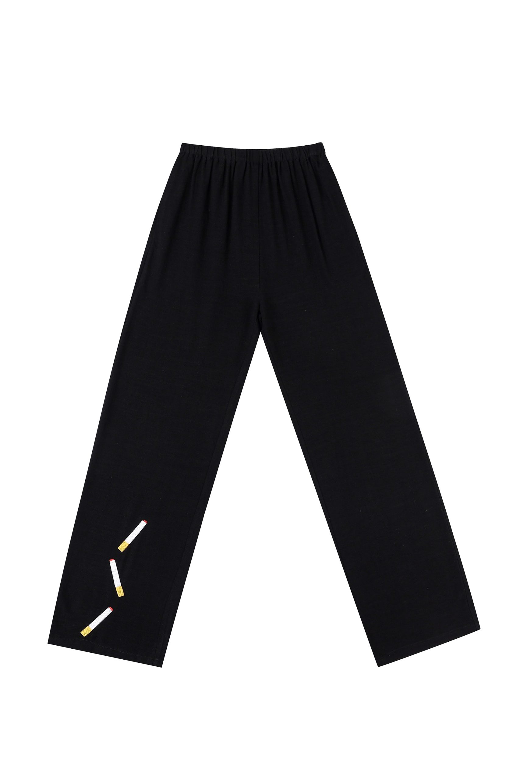 Lazy Pants Soft Linen Cigarettes, Black - Image 3