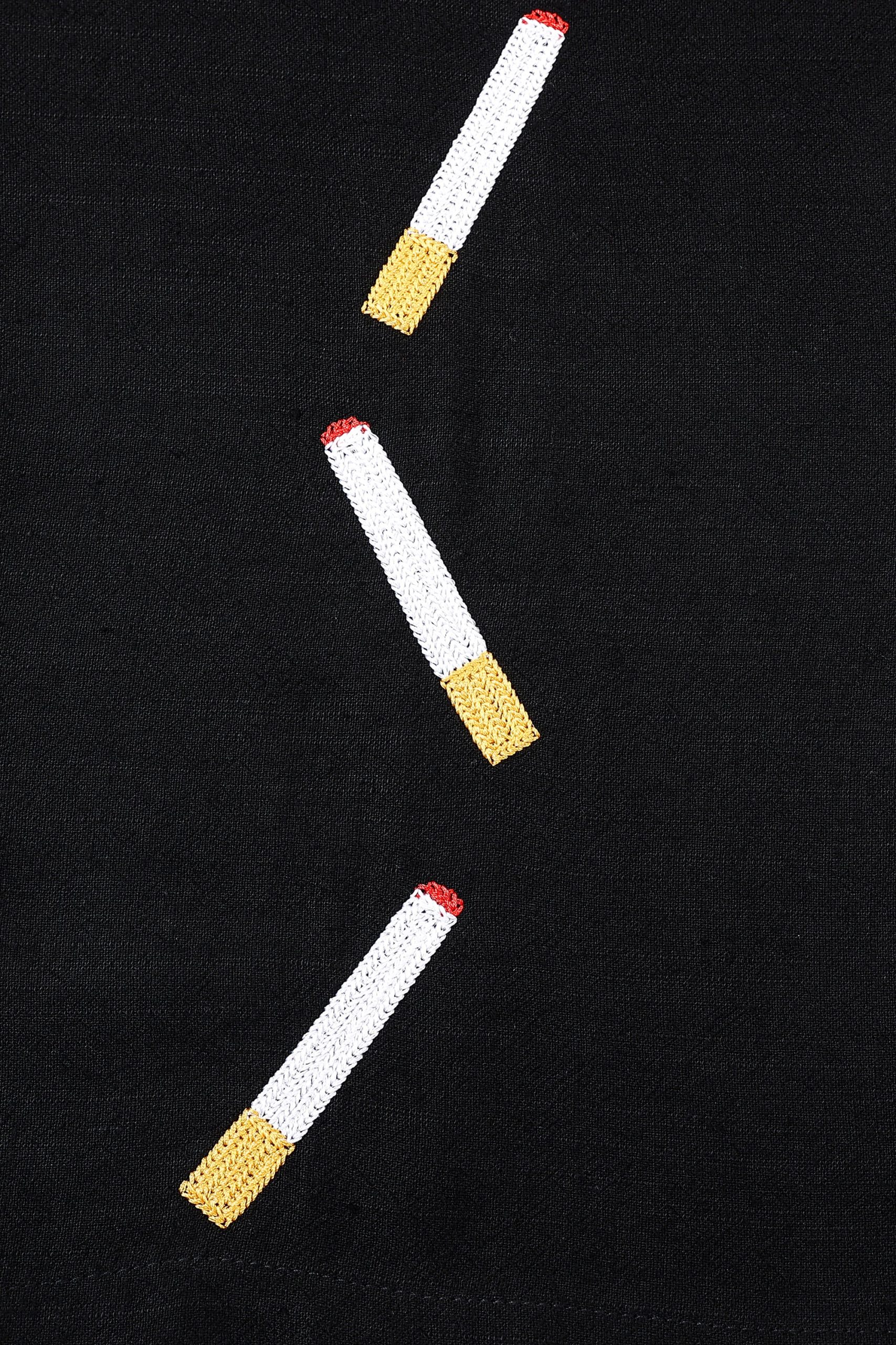 Lazy Pants Soft Linen Cigarettes, Black - Image 5