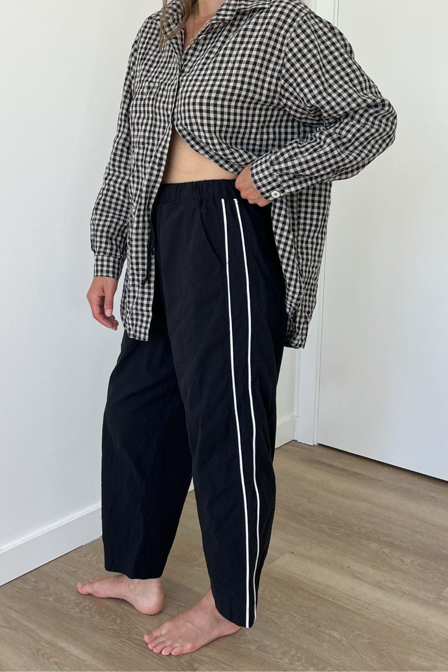 Jules Pant, Black with White Piping - Image 3
