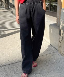Long Arc Pants, Black Denim