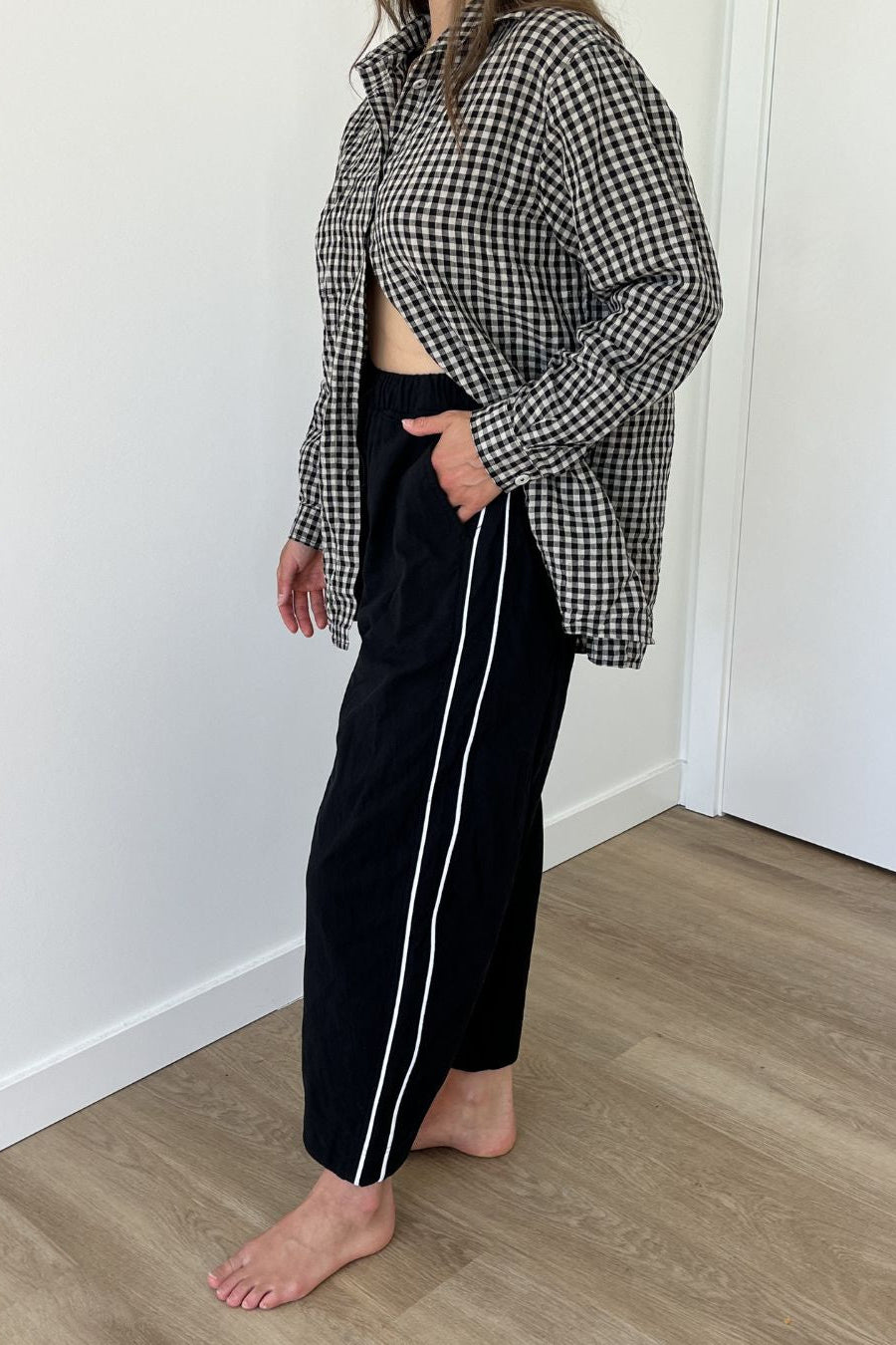 Jules Pant, Black with White Piping - Image 5