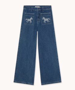 Embroidered Horse Jeans