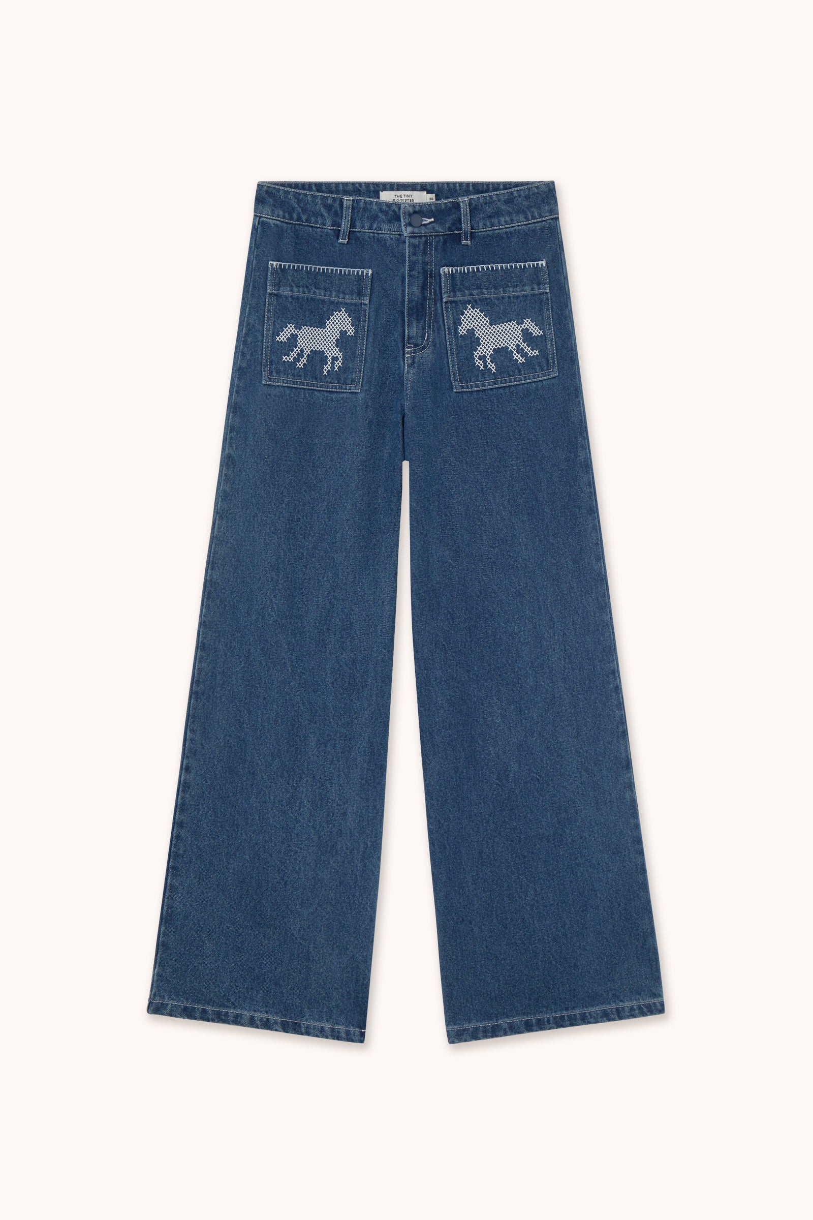 Embroidered Horse Jeans