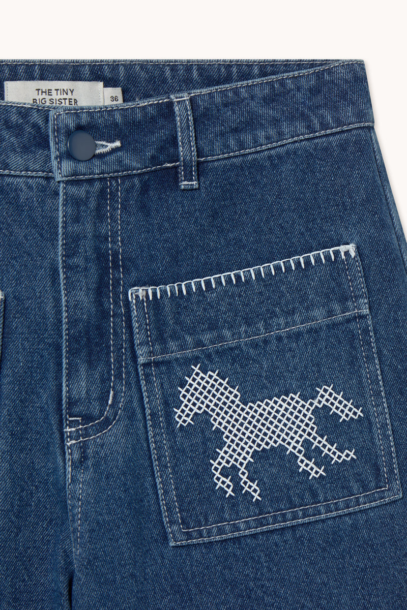 Embroidered Horse Jeans - Image 3
