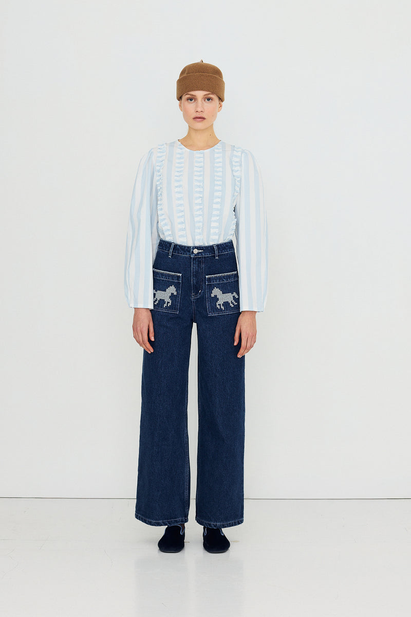 Embroidered Horse Jeans - Image 4