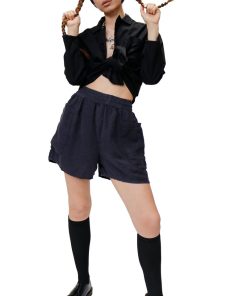 Linen Chef Short, Black Sesame