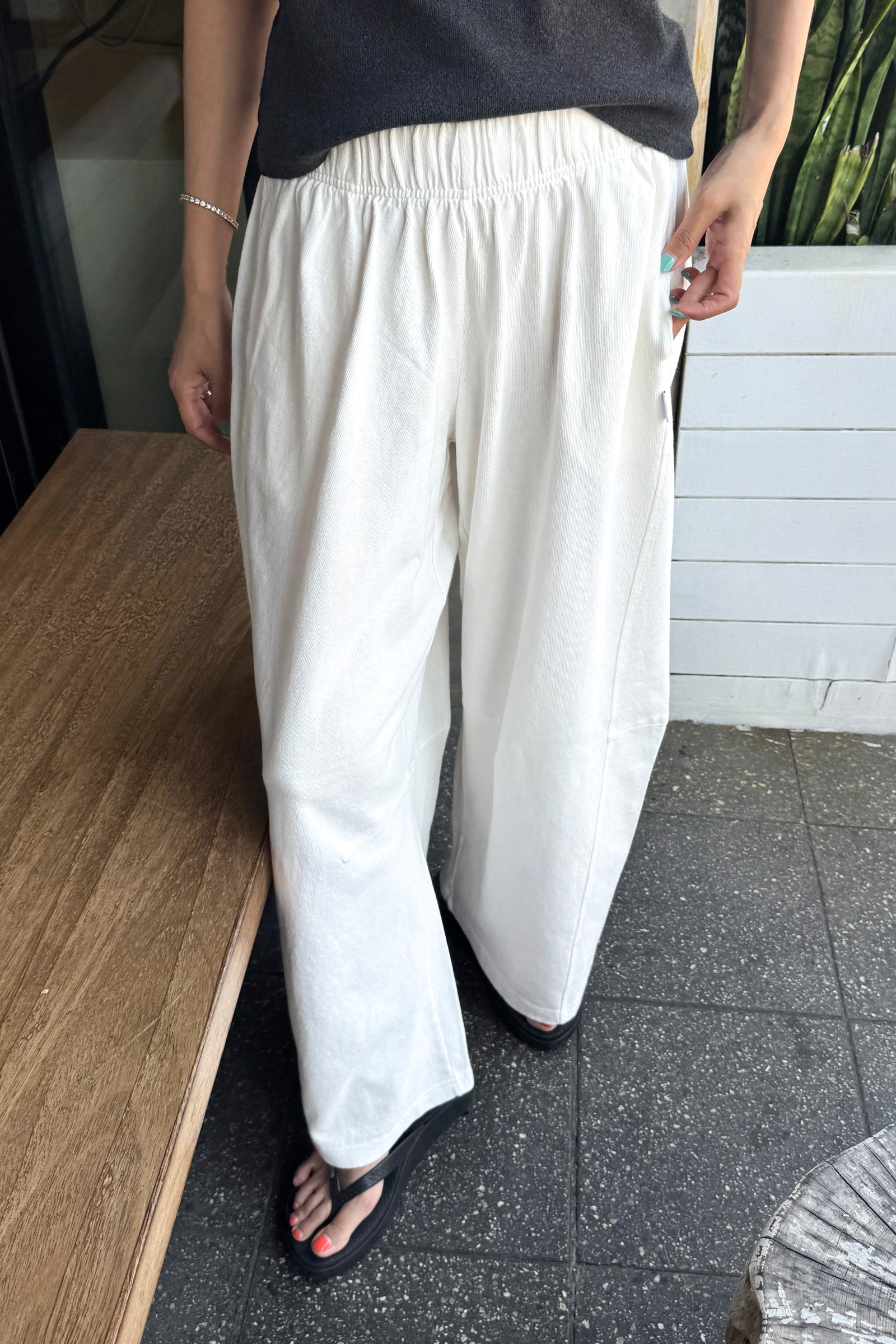 Bare Pants, White Cotton