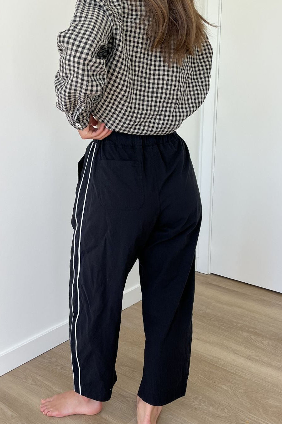 Jules Pant, Black with White Piping - Image 4