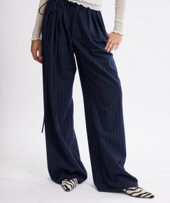 Miranda Trouser, Navy Pinstripe