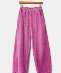 Soft Corduroy Arc Pants, Lilac Pink