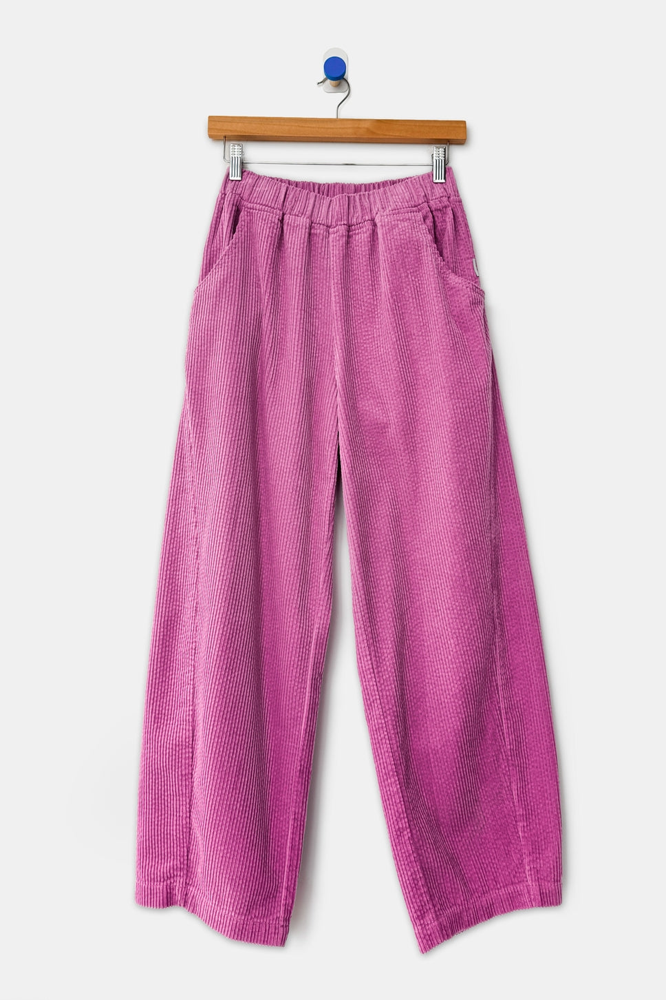 Soft Corduroy Arc Pants, Lilac Pink